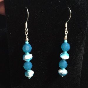 Earrings.Swarovski crystals, pewter, sterling NWOT